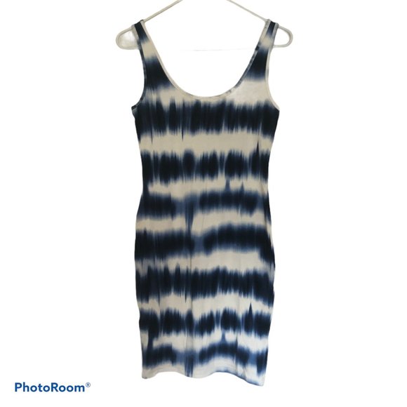 Blue & White Tie-dye Tank Dress - Picture 2 of 3